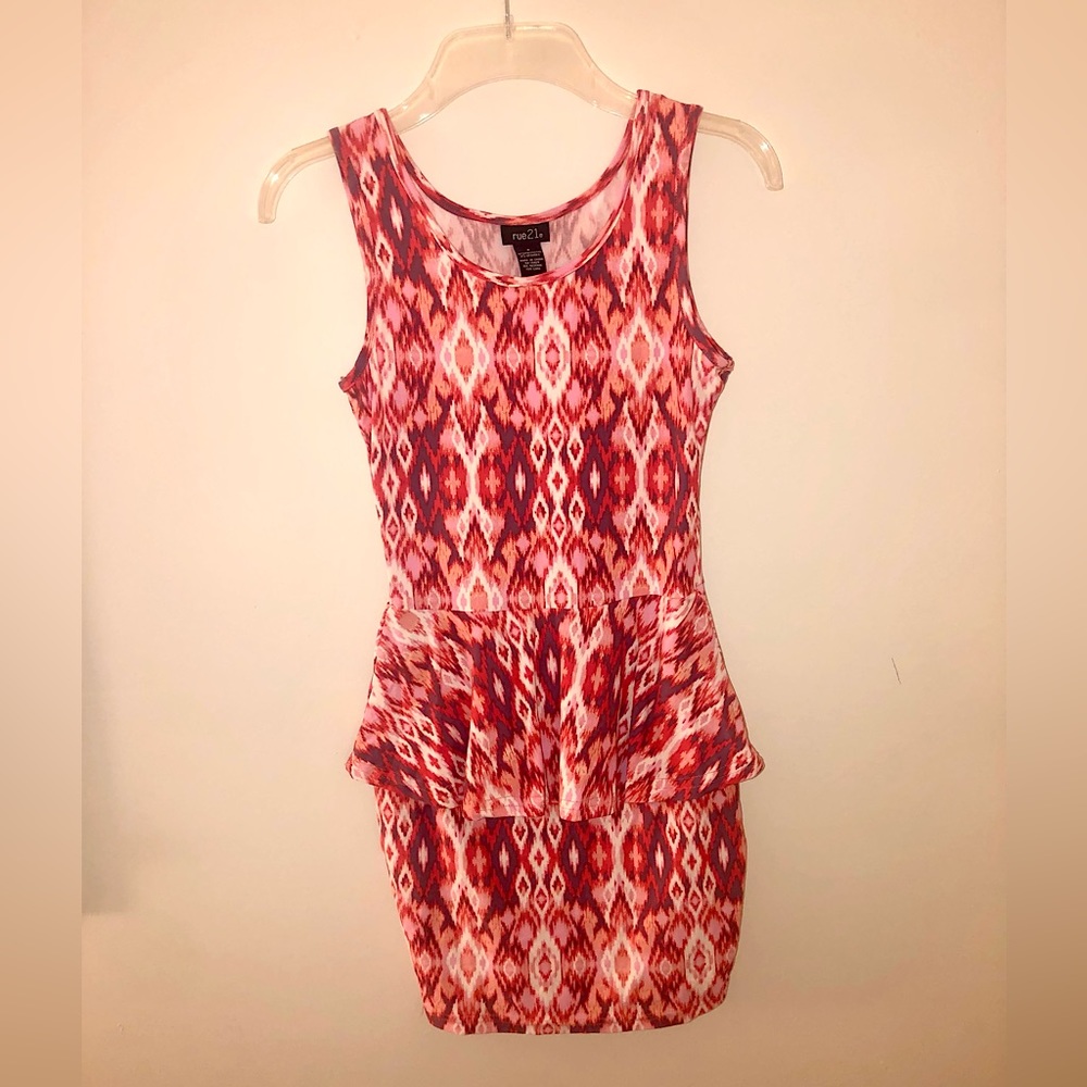 Rue21 Printed Body Con Peplum Dress